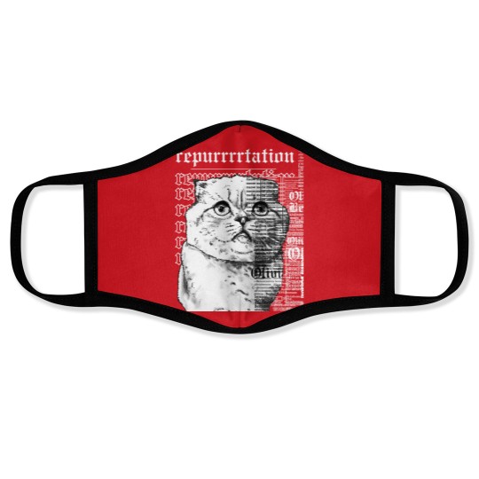 Discover Vintage Reputation Cat Face Masks, Reputation Karma Face Masks