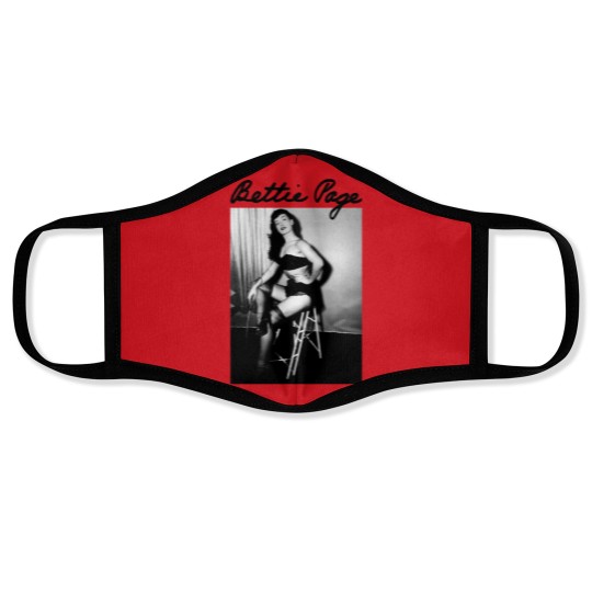 Discover Bettie Page BLACK Face Masks short sleeve