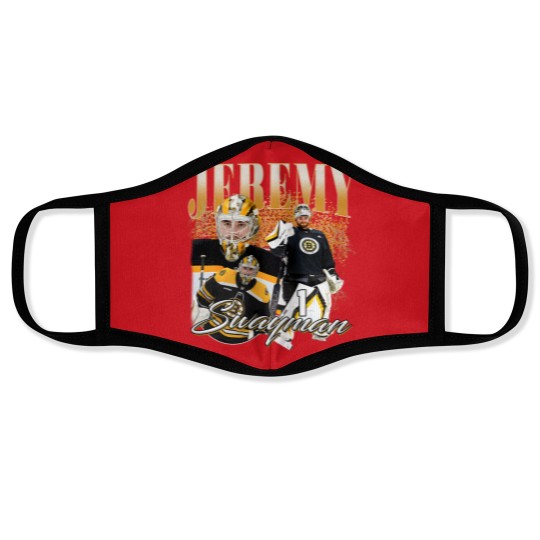 Discover Jeremy Swayman Face Masks Ice Hockey American Professional Hockey Championship Sport Merch Vintage Face Masks