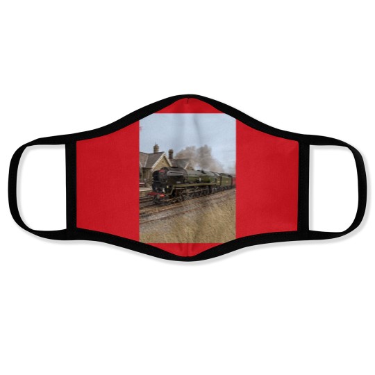 Discover Steam train over Yorkshire moors Face Masks