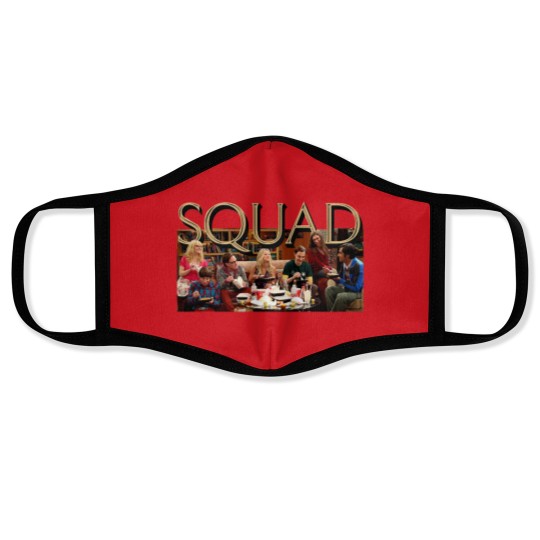 Discover Big Bang Theory Squad Face Masks, Funny Big Bang Theory Fan Face Masks