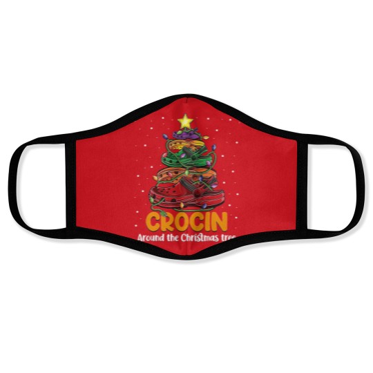Discover Crocin around the christmas tree Classic Face Masks