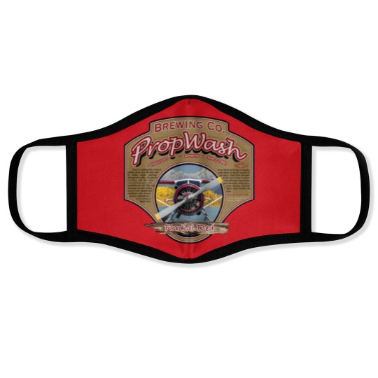 Discover PropWash Brewing Co. Radial Red DHC2 Beaver Floatplane Face Masks