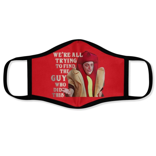 Discover I Think You Should Leave Tim Robinson Hot Dog Face Masks, ITYSL Hot Dog Suit Face Masks