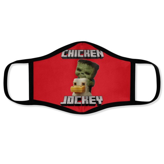 Discover Chicken Jockey Minecraft Movie Face Masks, Minecraft Movie Face Masks