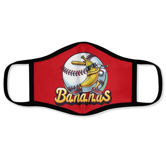 Discover Let's Go Bananas Baseball Face Masks, Sports Team Mascot Face Masks