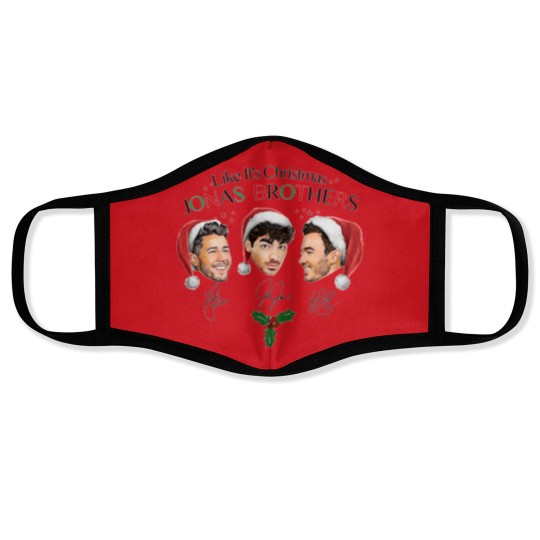 Discover Like It's Christmas Jonas Brothers Face Masks, Jonas Brothers Unisex Face Masks