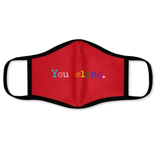 Discover Gay Pride LGBT Support And Respect You Belong Transgender Face Masks