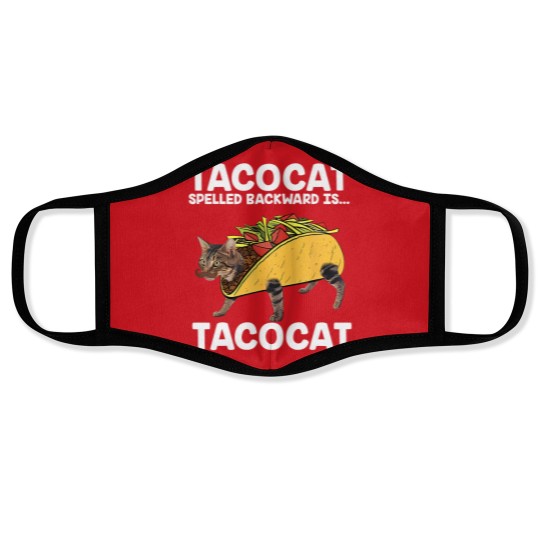 Discover Funny Taco Cat Vintage Face Masks