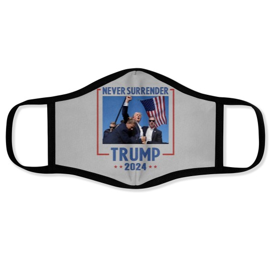 Discover Trump 2024 Never Surrender Face Mask