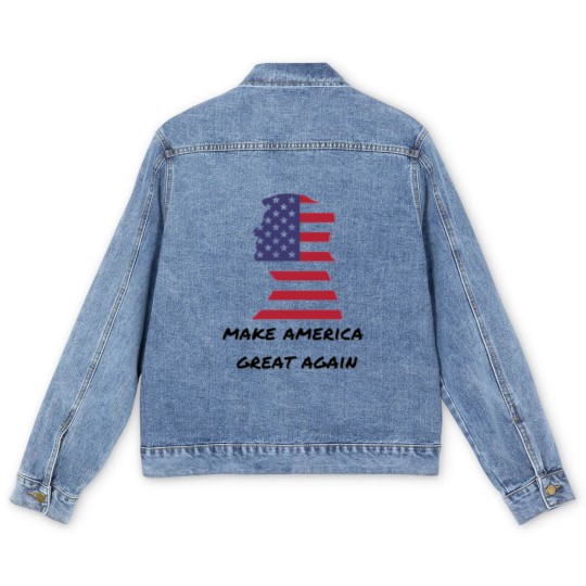 Discover DONALD TRUMP FOR PRESIDENT - Make America Great Again - Men's Denim Jackets
