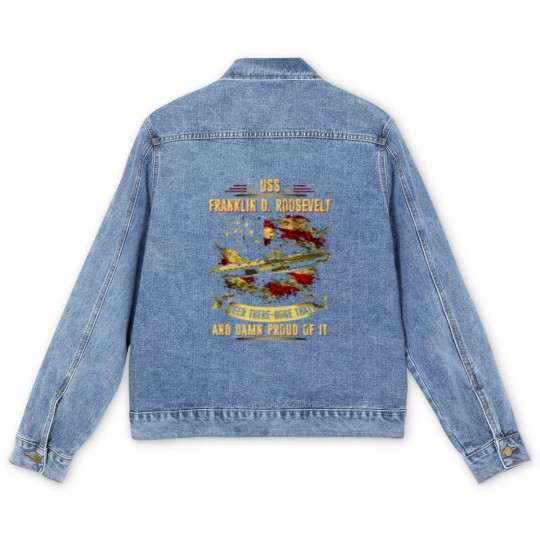 Discover Uss Franklin D Roosevelt (Cv-42) Men's Denim Jackets