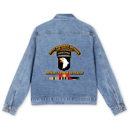 Discover Army 101st Airborne Division Desert Storm Veteran Men's Denim Jackets