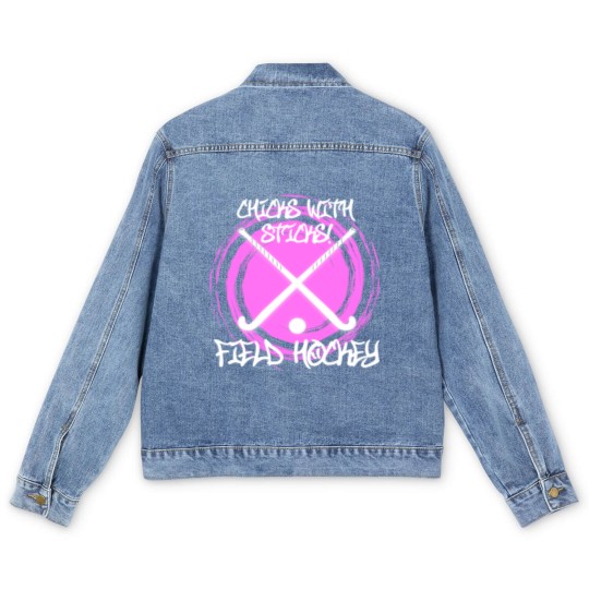 Discover Chicks with Sticks Field Hockey Men's Denim Jackets
