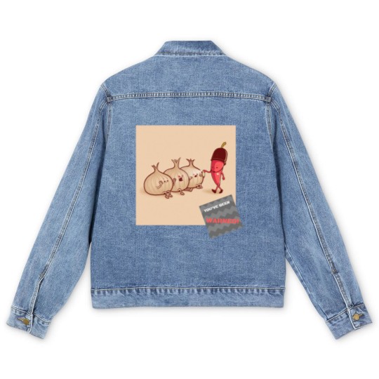 Discover pepper spray man gets his onions.. Men's Denim Jackets