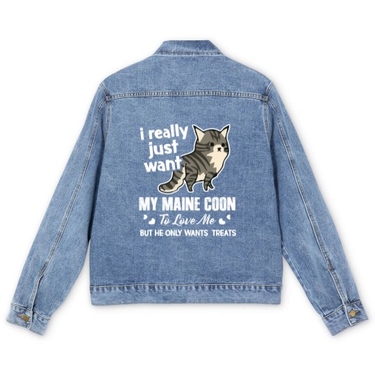Discover Maine Coon Cat Lover Men's Denim Jackets Men's Denim Jackets