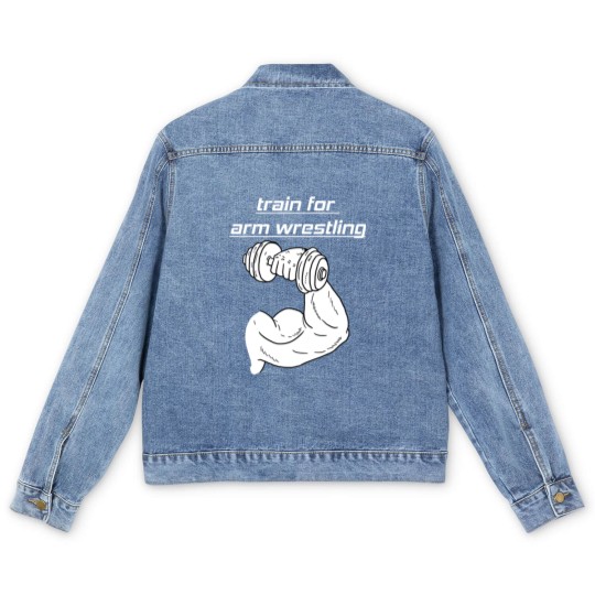 Discover train for arm wrestling Men's Denim Jackets Men's Denim Jackets