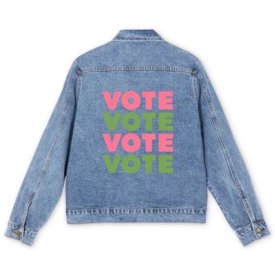 Discover Vote Vote Vote 2020 Sorority Paraphernalia Aka Men's Denim Jackets