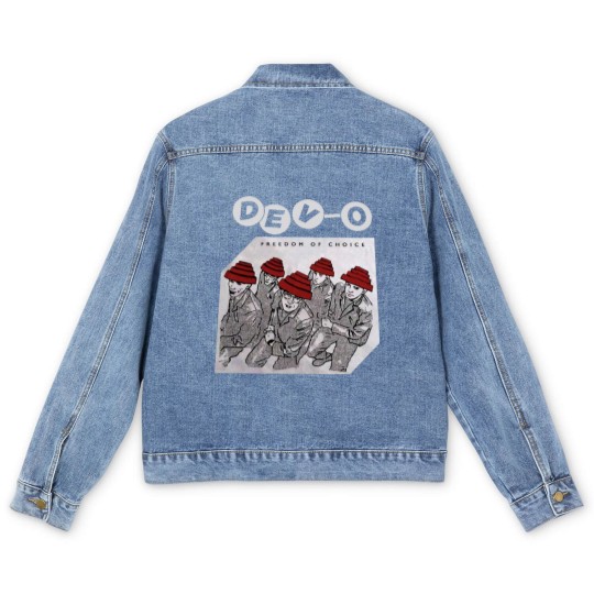 Discover Devo Band PREMIUM Men's Denim Jackets, Devo Freedom and Choice Men's Denim Jackets