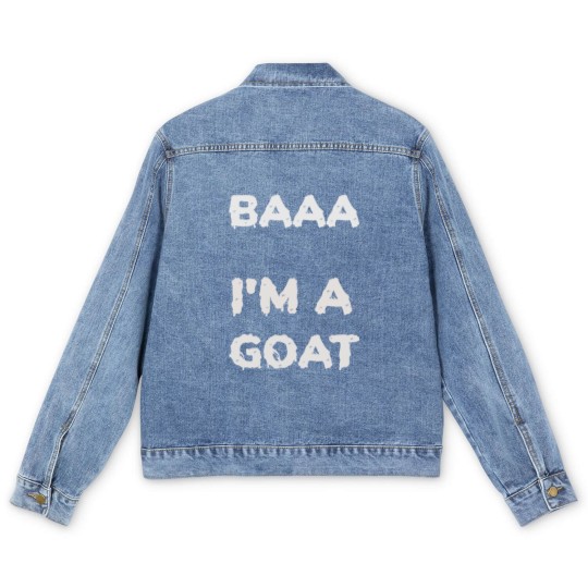Discover Minimalist Costume Lazy Funny Party Decor Goat Sounds - Goat Costume Adult Baby Kids Decor - Men's Denim Jackets