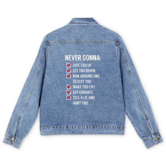 Discover Rick Astley - Never gonna give you Up Men's Denim Jackets