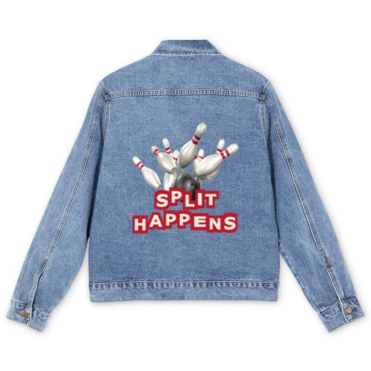 Discover Bowling Split Happens Men's Denim Jackets