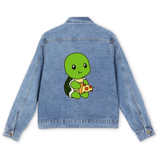 Discover Turtle pizza Men's Denim Jackets