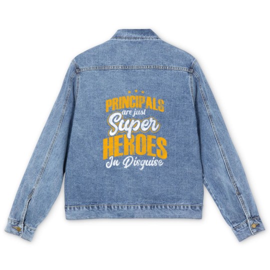 Discover Men's Denim Jackets for principal as a gift - superhero Men's Denim Jackets
