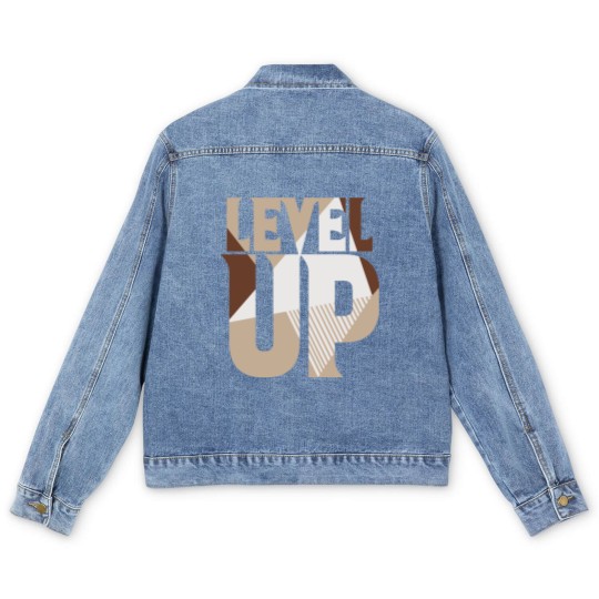Discover Level Up Dunk High Light Chocolate Matching Sneaker Men's Denim Jackets