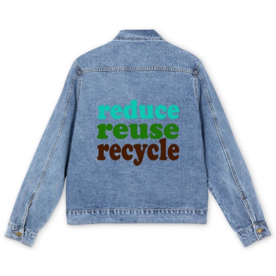 Discover Reduce Reuse Recycle Men's Denim Jackets Men's Denim Jackets