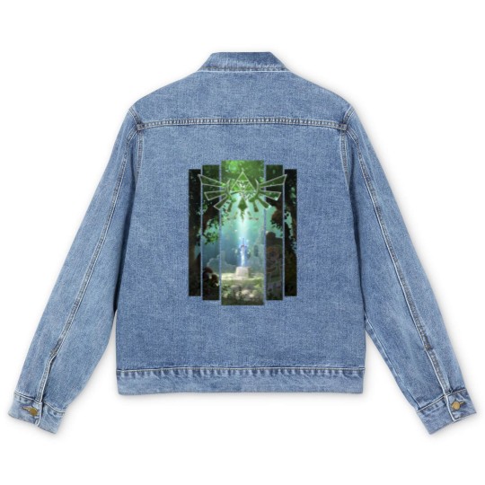 Discover Nintendo Zelda The Master Sword Lost Woods Artwork Men's Denim Jackets