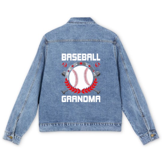 Discover Baseball Grandma Baseball Lover Men's Denim Jackets