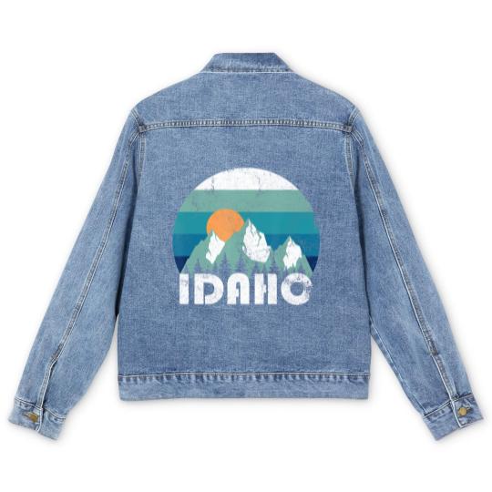 Discover Idaho State Retro Vintage Men's Denim Jackets