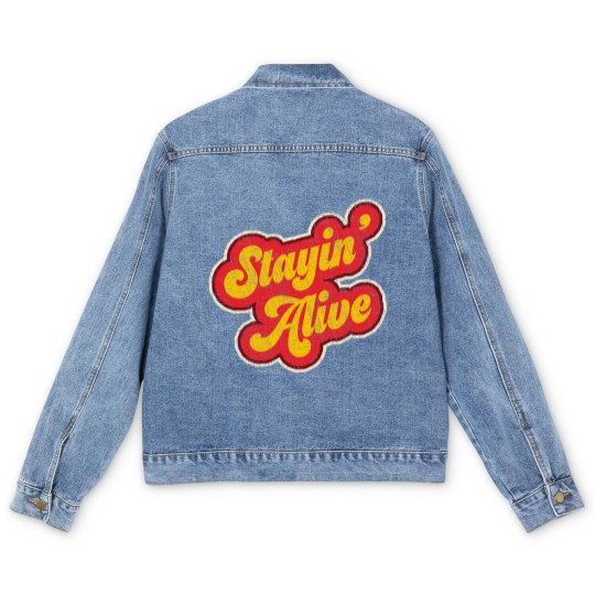 Discover Stayin'  Alive Men's Denim Jackets