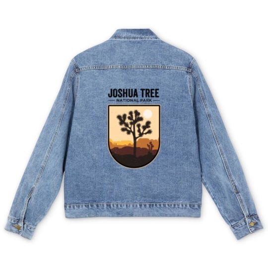 Discover Joshua Tree Men's Denim Jackets Vintage Joshua Tree National Park Men's Denim Jackets