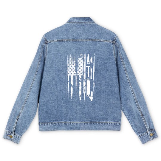 Discover American Flag Woodworking Men's Denim Jackets