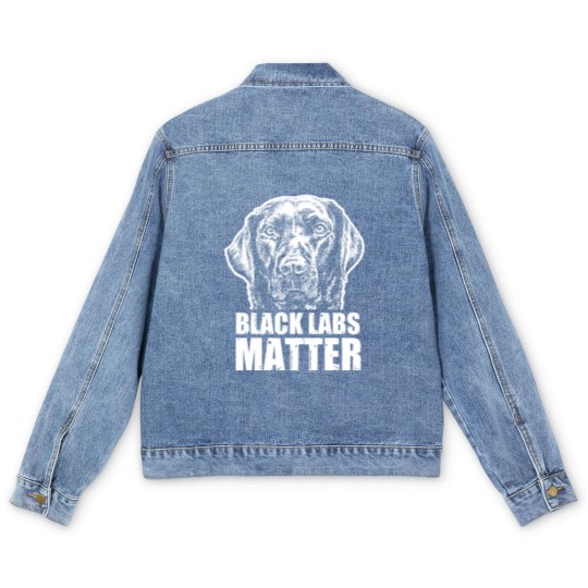 Discover Black Labs Matter Funny Dog Animal Lover Men's Denim Jackets