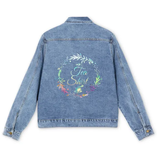 Discover Teacup Men's Denim Jackets It's Tea Time Gift - Cup Of Tea