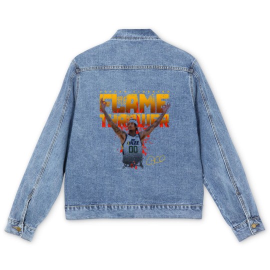 Discover Jordan Clarkson Flamethrower - Jordan Clarkson Utah Jazz - Men's Denim Jackets