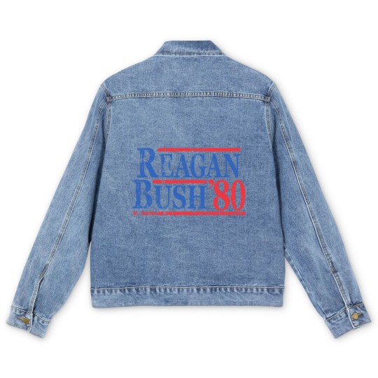 Discover Vintage Ronald Reagan George Bush 1980 Men's Denim Jackets