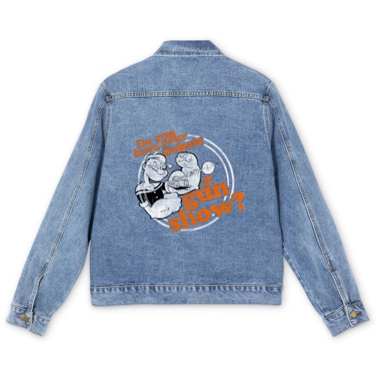 Discover Popeye Gun Show Adult Men's Denim Jackets Men's Denim Jackets
