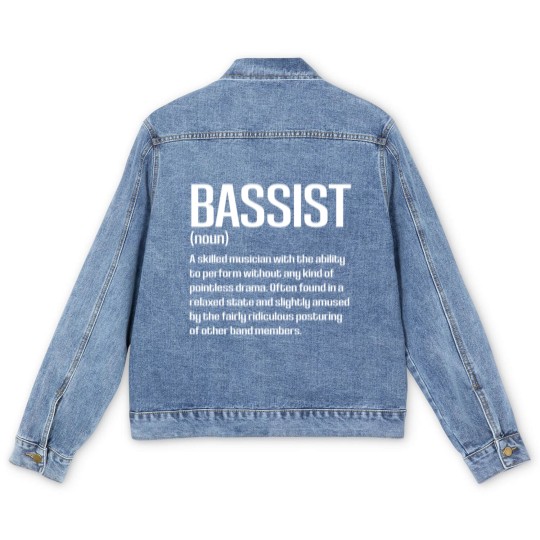 Discover Funny Bass Player Bassist Definition Men's Denim Jackets