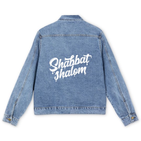 Discover Shabbat Shalom Drip - Sabbath - Men's Denim Jackets