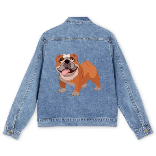 Discover Happy bulldog Men's Denim Jackets