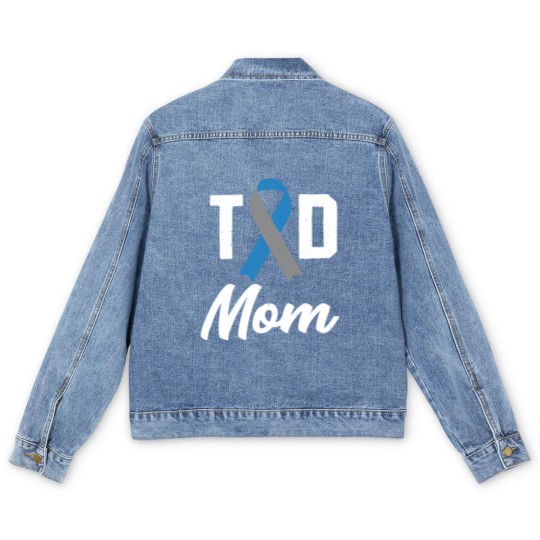 Discover T1D Mom Diabetes Insulin awareness month - Diabetes - Men's Denim Jackets