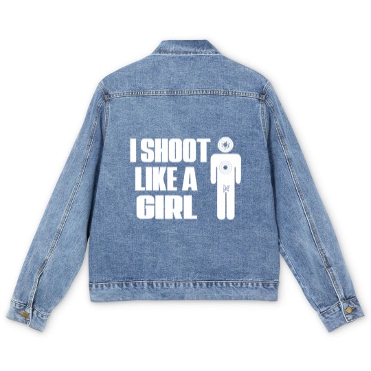 Discover I Shoot Like A Girl - Gun Shooting Funny Gift Men's Denim Jackets