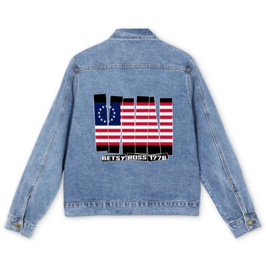 Discover Betsy Ross flag 1776 - Rush Limbaugh Betsy Ross - Men's Denim Jackets
