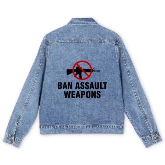 Discover Ban assault weapons Men's Denim Jackets