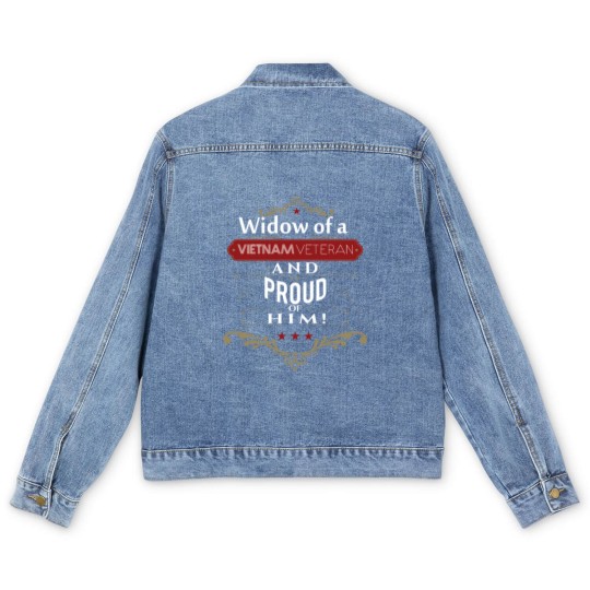 Discover Widow of a vietnam veteran and proud of him Men's Denim Jackets
