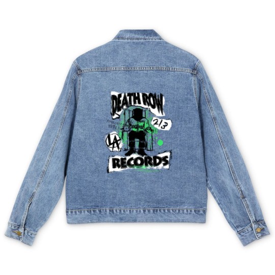 Discover Death Row Records Green Decoupage Men's Denim Jackets